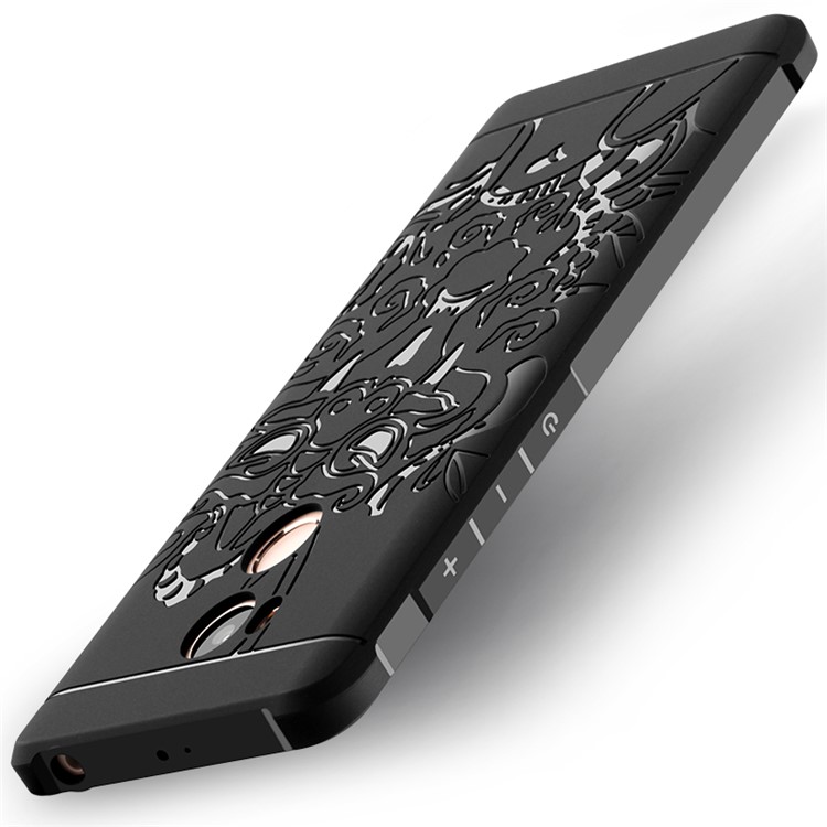 Auspicious Dragon Pattern Drop-proof Imprint TPU Case for Xiaomi Redmi 4 Prime / 4 Pro - Black-2