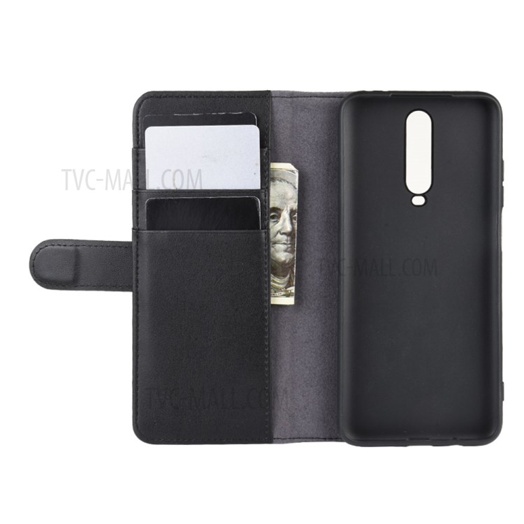 Split Leather Protection Casing with Stand Wallet for Xiaomi Redmi K30 - Black-5