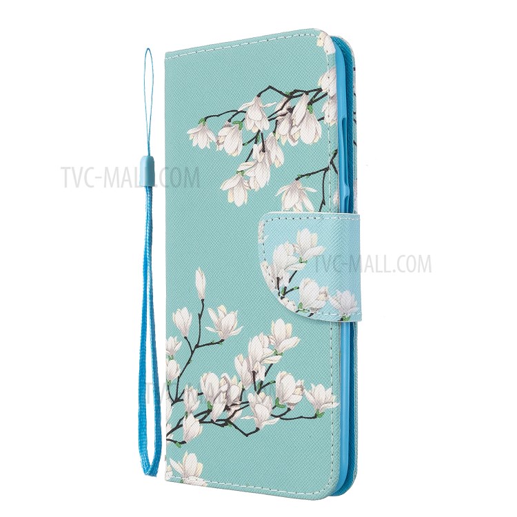 Pattern Printing Flip Leather Wallet Stand Phone Cover for Xiaomi Mi CC9e/Mi A3 - Flower Branches-3