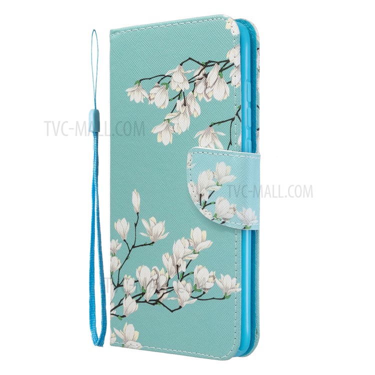 Padrão De Impressão Aleta Carteira De Couro Telefone Estande Caixa Para Xiaomi Redmi Nota 8 Pro - Ramos De Flores-3
