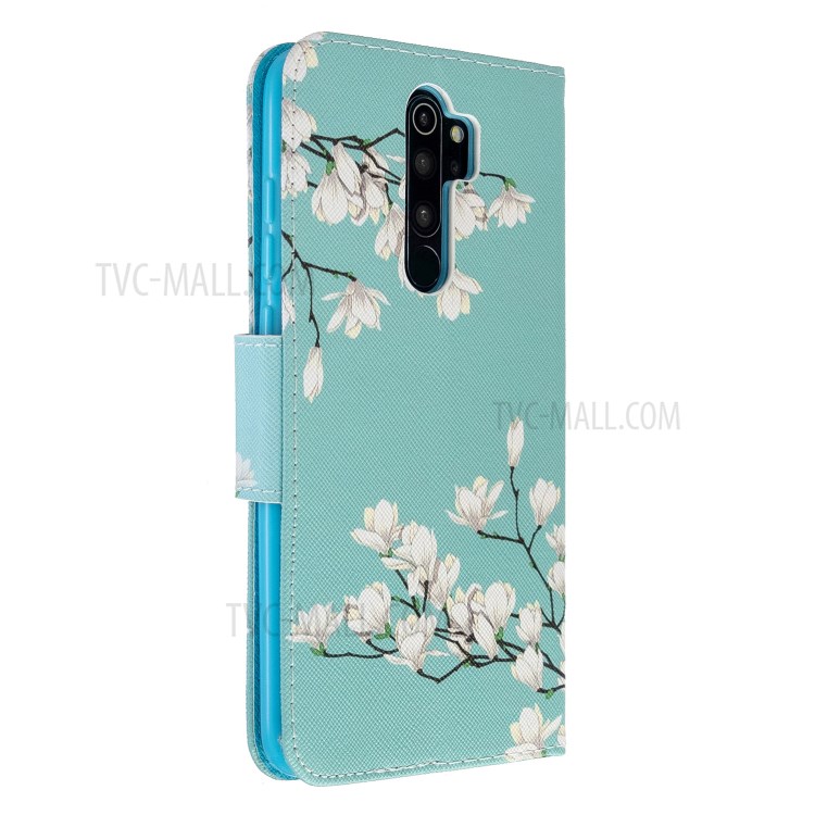 Padrão De Impressão Aleta Carteira De Couro Telefone Estande Caixa Para Xiaomi Redmi Nota 8 Pro - Ramos De Flores-4