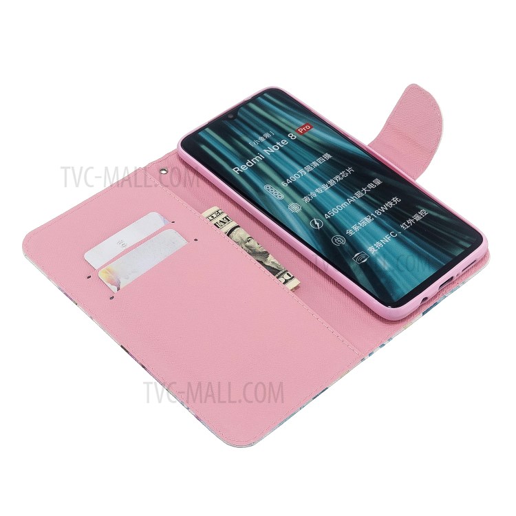 Padrão De Impressão Aleta Carteira De Couro Telefone Estande Caixa Para Xiaomi Redmi Nota 8 Pro - Lírio-5
