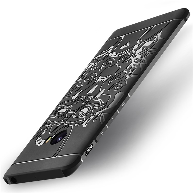 Auspicious Dragon Pattern Drop-proof Imprint TPU Case for Xiaomi Mi Note 2 - Black-3