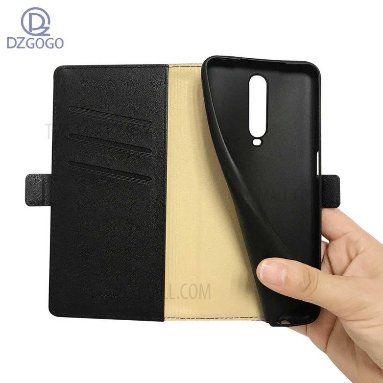 DZGOGO Milo Series Leather Wallet Case for Xiaomi Redmi K30 / K30 Pro - Black-2