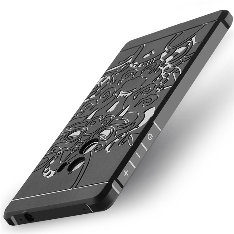 Imprinted Chinese Dragon Phone Case Drop-proof TPU for Xiaomi Mi Mix - Black-3