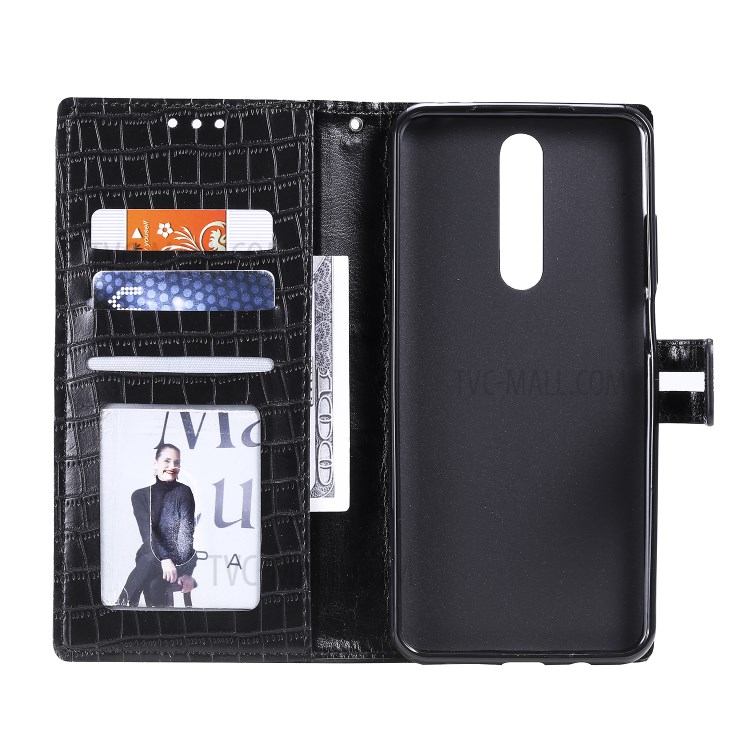 Crocodile Surface with Wallet Leather Case for Xiaomi Redmi K30 - Black-5