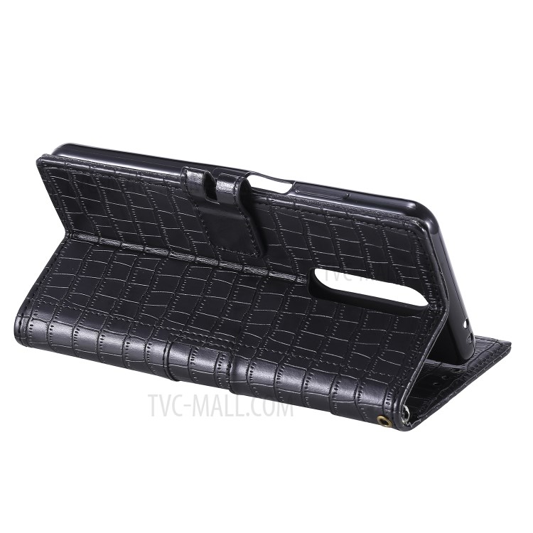 Crocodile Surface with Wallet Leather Case for Xiaomi Redmi K30 - Black-6