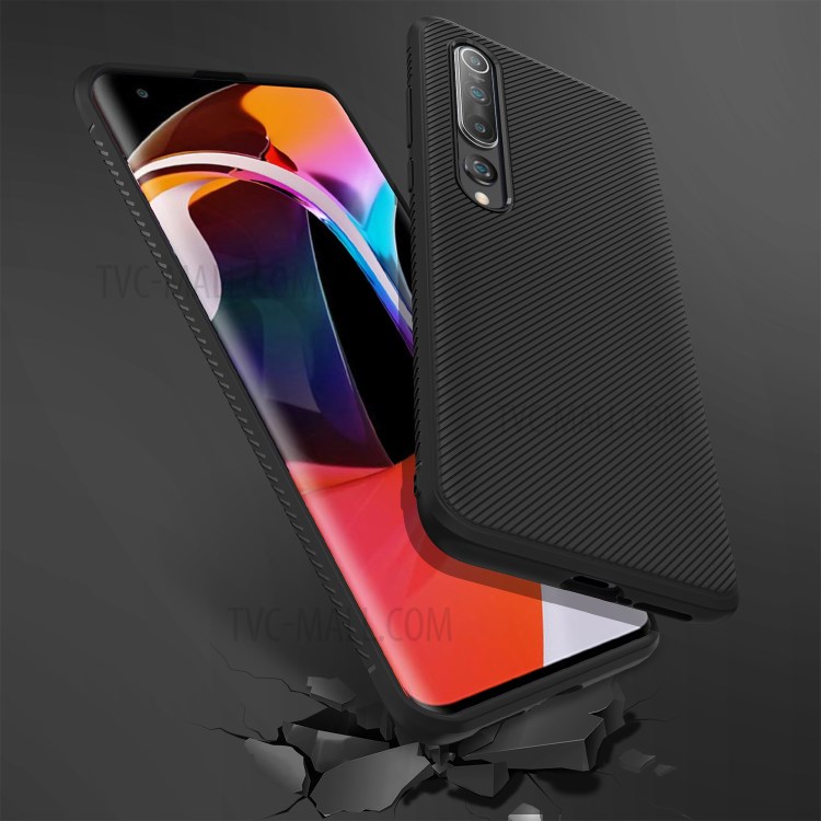 Jazz Series Twill Texture TPU Case for Xiaomi Mi 10 / Mi 10 Pro - Black-6