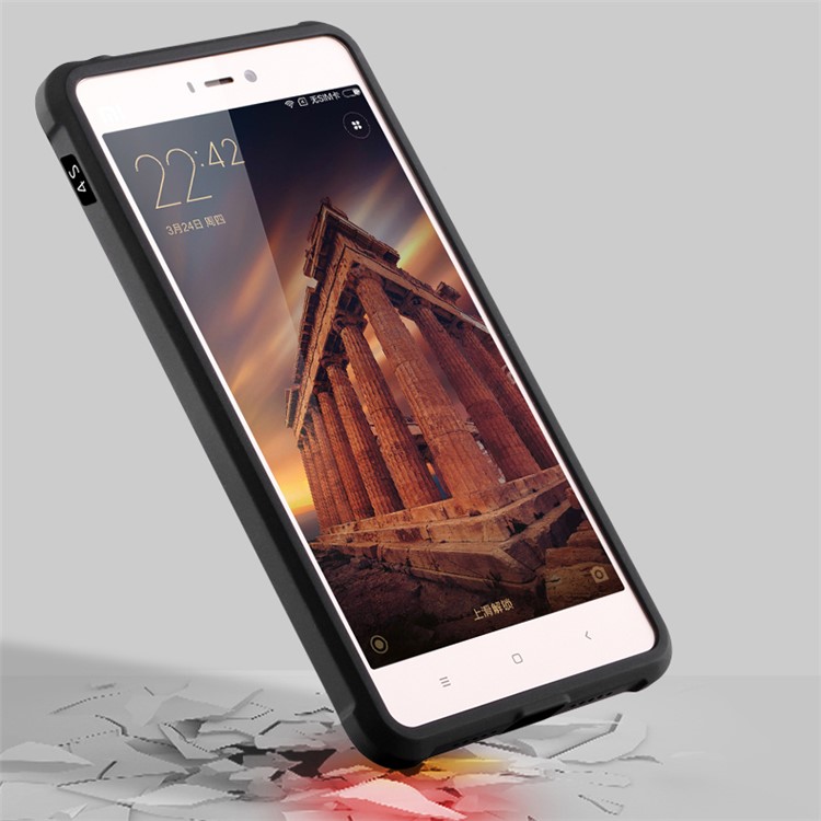 Auspicious Dragon Pattern Drop-proof Imprint TPU Case for Xiaomi Mi 4S - Black-3