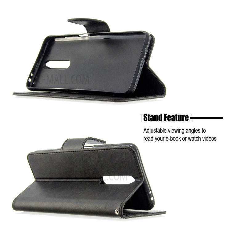 Wallet Stand PU Leather Phone Protection Case for Xiaomi Redmi K30/K30 5G - Black-5