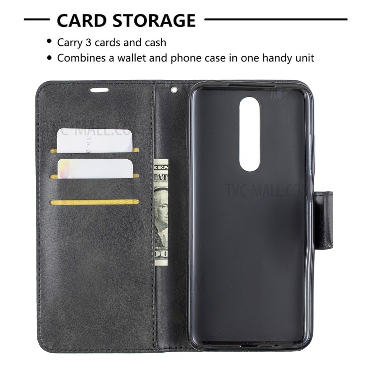 Wallet Stand PU Leather Phone Protection Case for Xiaomi Redmi K30/K30 5G - Black-6