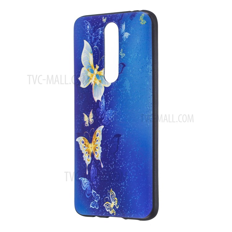 Pattern Printing Embossed TPU Case for Xiaomi Redmi K30 - Butterfly Pattern-2