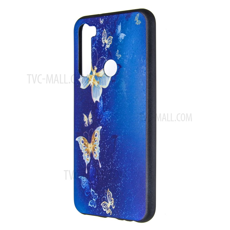 Pattern Printing Embossed TPU Phone Case for Xiaomi Redmi Note 8T - Butterfly Pattern-2