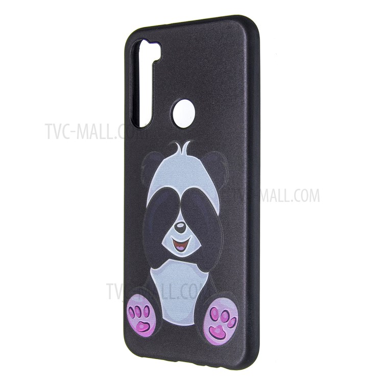 Pattern Printing Embossed TPU Phone Case for Xiaomi Redmi Note 8T - Panda Sitting-2