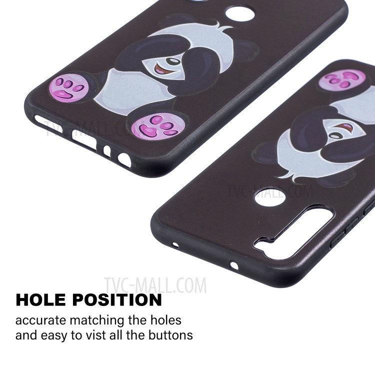 Pattern Printing Embossed TPU Phone Case for Xiaomi Redmi Note 8T - Panda Sitting-3