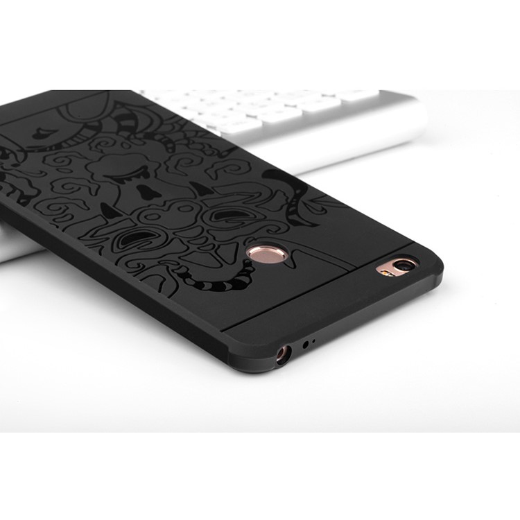 Auspicious Dragon Pattern Drop-proof Imprint TPU Case for Xiaomi Mi Max - Black-10