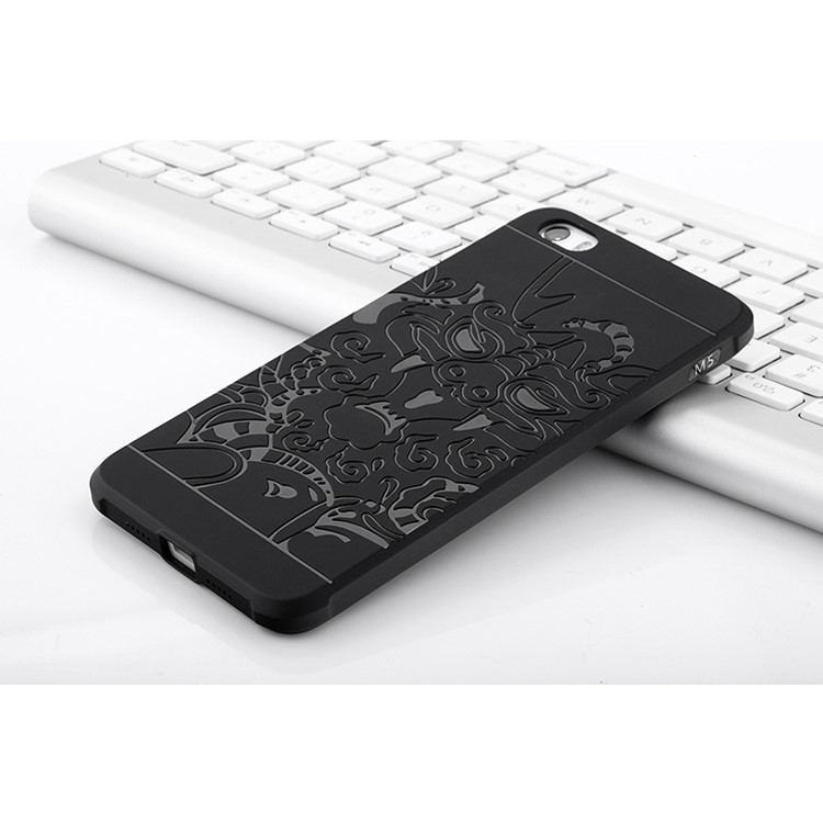 Auspicious Dragon Pattern Drop-proof Imprint TPU Case for Xiaomi Mi 5 - Black-7