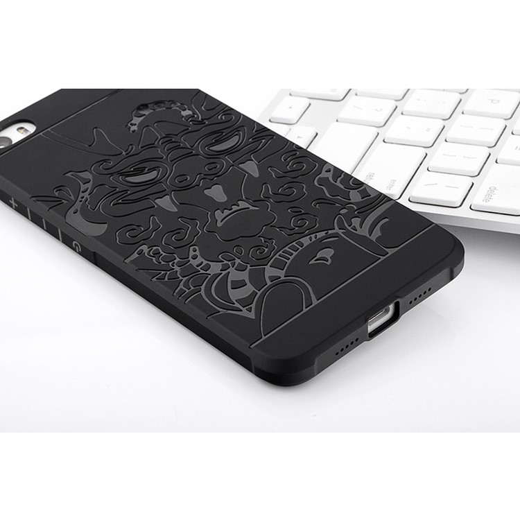 Auspicious Dragon Pattern Drop-proof Imprint TPU Case for Xiaomi Mi 5 - Black-8