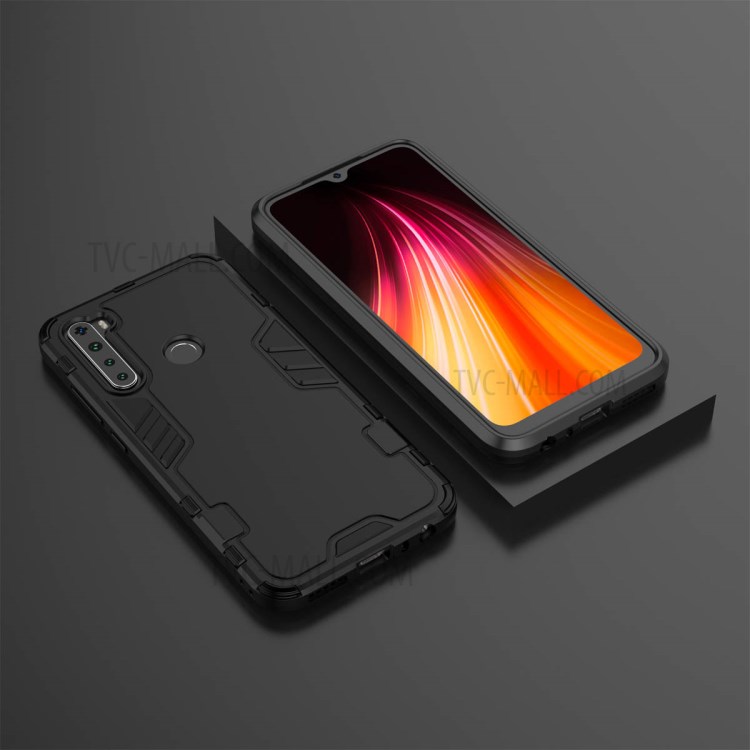 Armoured Style PC TPU Hybrid Protector Cover for Xiaomi Redmi Note 8 - Black-5