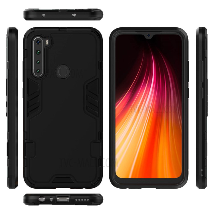 Armoured Style PC TPU Hybrid Protector Cover for Xiaomi Redmi Note 8 - Black-8