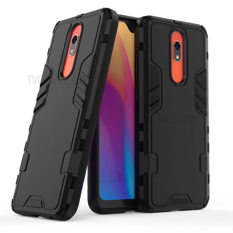 Hybrid PC TPU Armoured Style Shell for Xiaomi Redmi 8A - Black-1