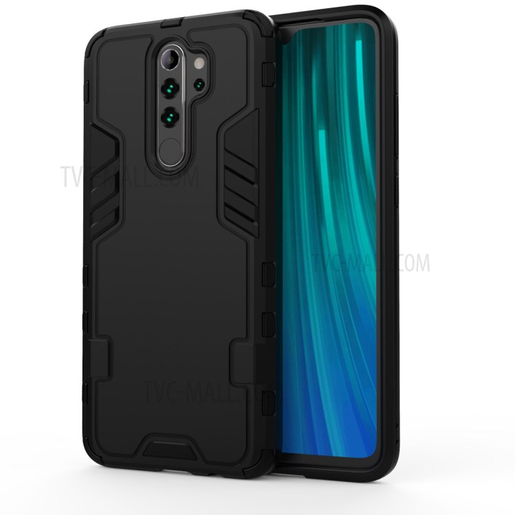 Hybrid PC TPU Armoured Style Cell Phone Cover for Xiaomi Redmi Note 8 Pro - Black-2