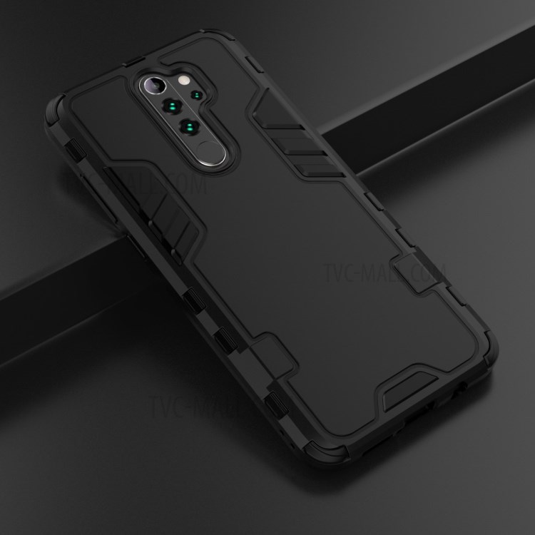 Hybrid PC TPU Armoured Style Cell Phone Cover for Xiaomi Redmi Note 8 Pro - Black-7