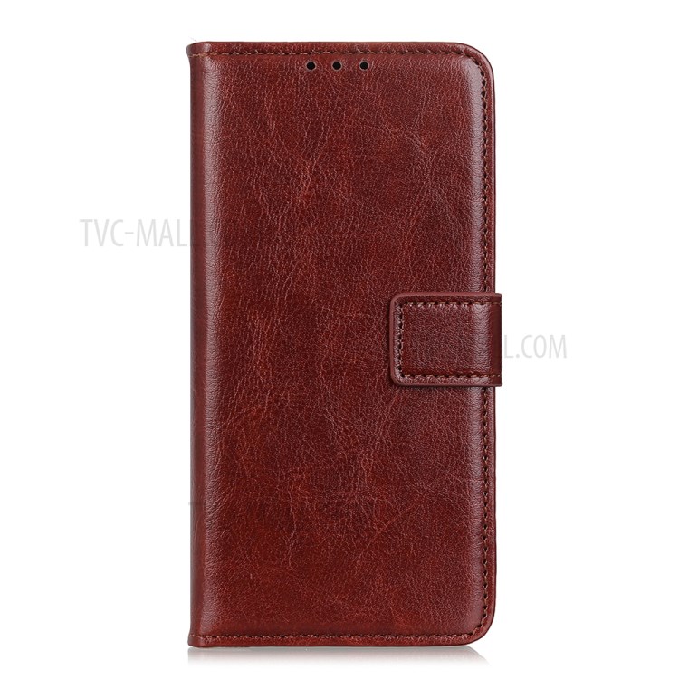 Crazy Horse Wallet Magnetic Leather Cover for Xiaomi Mi 10 5G/Mi 10 Pro 5G - Brown-2