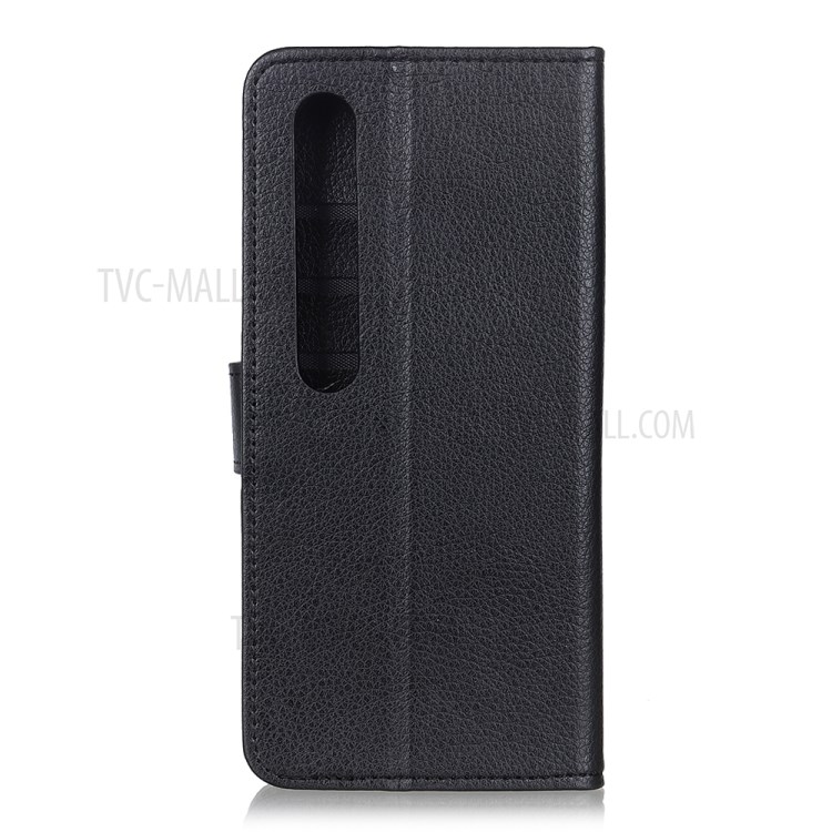 Cassa Del Telefono Del Cuoio Del Basamento Del Raccoglitore Della Pelle Del Litchi Per Xiaomi Mi 10 / Mi 10 Pro - Nero-9