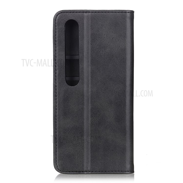 Spaccatura Caso Del Basamento Del Portafogli In Pelle Di Auto-assorbito Copertina Protettiva Per Xiaomi Mi 10/10 Pro - Nero-7