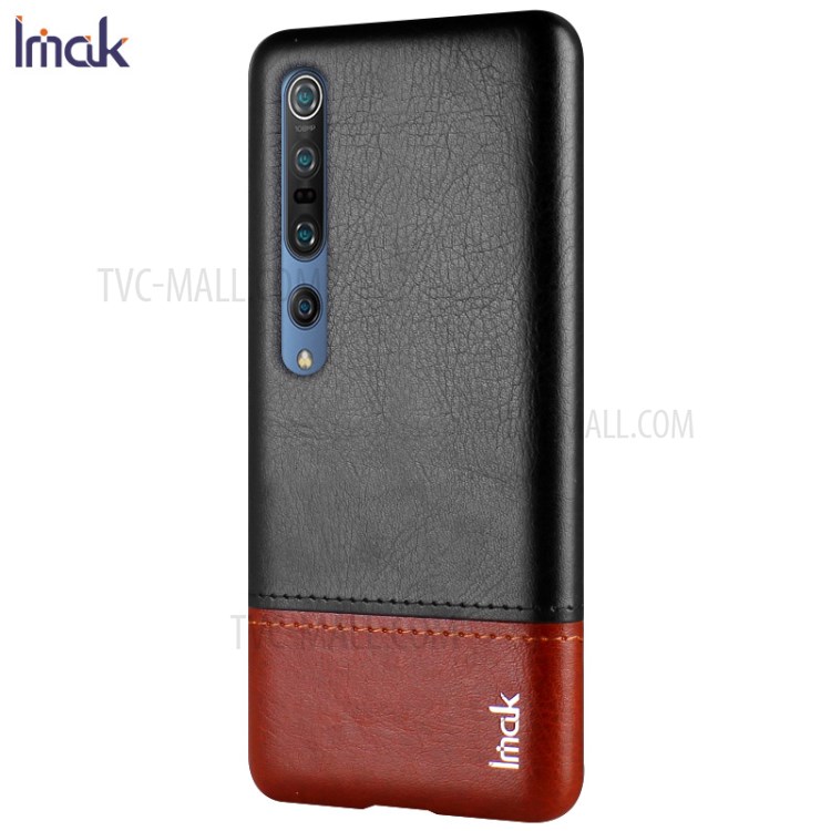 IMAK Ruiyi Serie PU-Leder Beschichtete PC Harter Fall Für Xiaomi Mi 10 / Mi 10 Pro - Schwarz / Braun-3