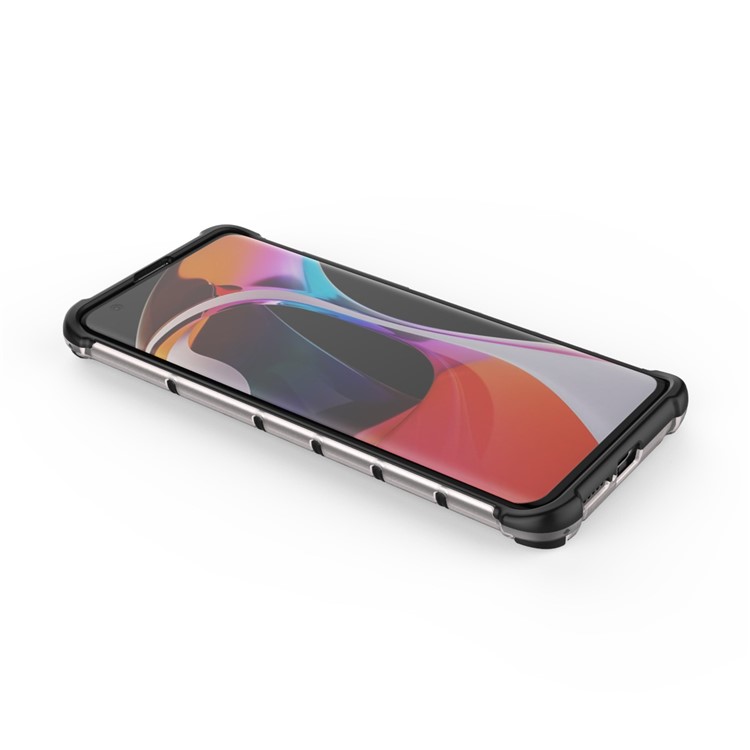À Prova De Choque Padrão De Favo De Mel Caso De Combinação TPU + PC Para Xiaomi MI 10 - Branco-10