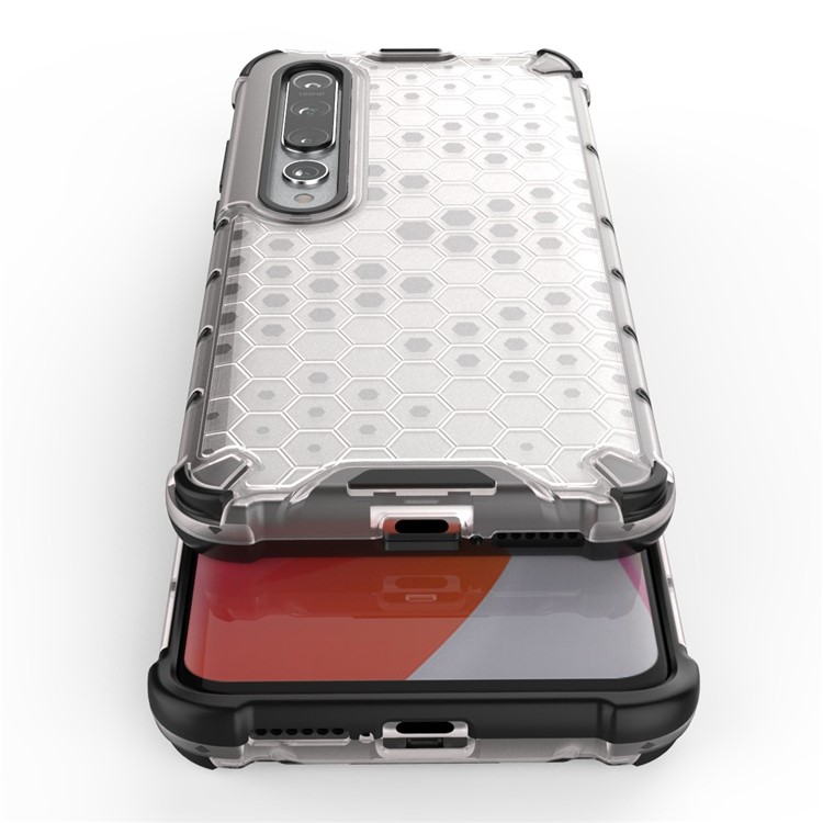 Custodia Combo TPU + PC a Prova di Shock Honeycomb Per Xiaomi Mi 10 - Bianca