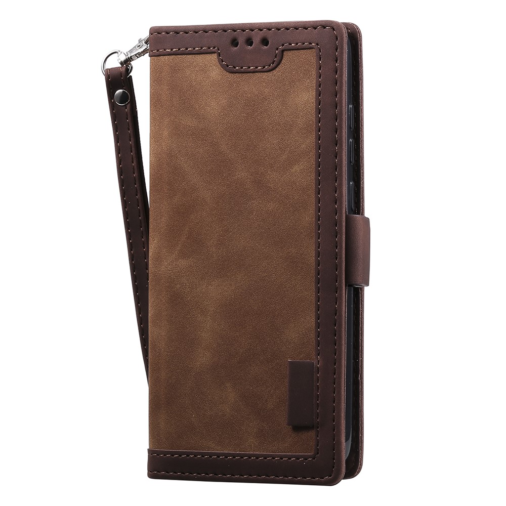 Vintage Splicing Style Wallet Stand Leather Phone Cover for Xiaomi Redmi Note 8 Pro - Brown-4