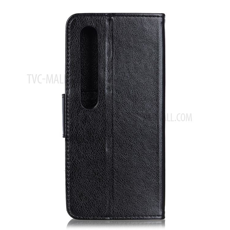 Nappa Textura Divisão Estojo De Couro Carteira Para Xiaomi MI 10 - Preto-10