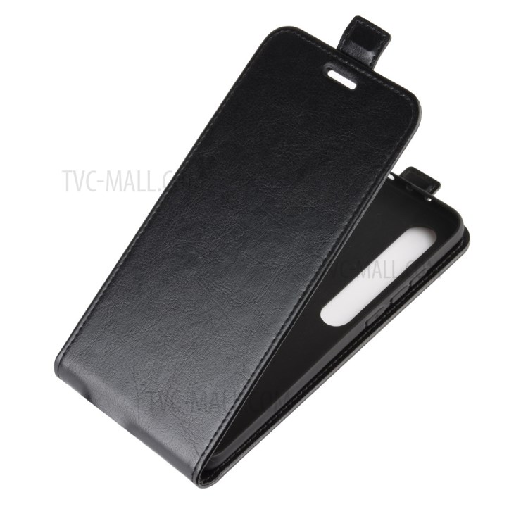 Vertical Flip Crazy Horse Card Holder Leather Cover for Xiaomi Mi 10/Mi 10 Pro - Black-3