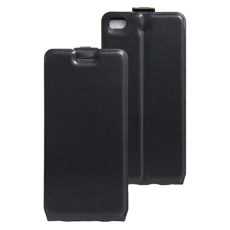 Vertical Flip Case Crazy Horse Leather ID Card/Photo Slot Cover for Xiaomi Mi 5s - Black-1