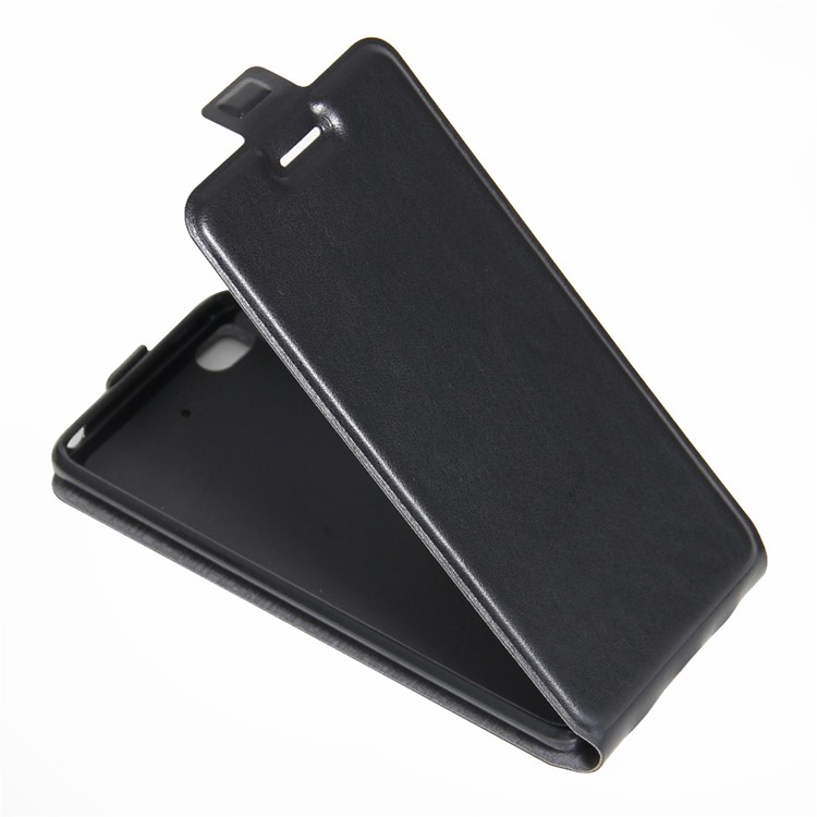 Vertical Flip Case Crazy Horse Leather ID Card/Photo Slot Cover for Xiaomi Mi 5s - Black-4