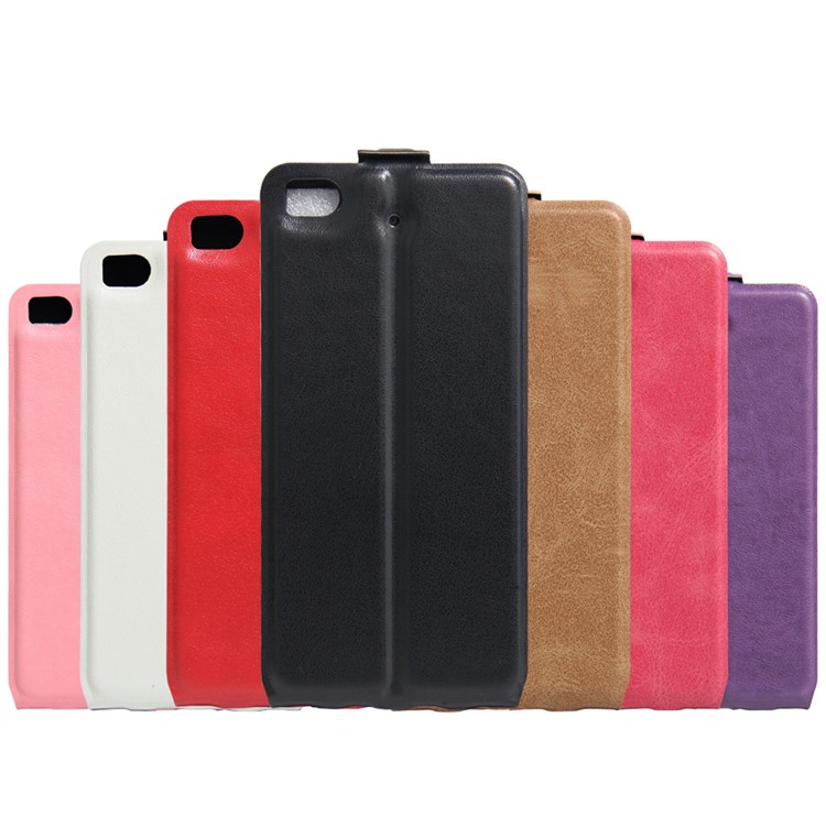 Vertical Flip Case Crazy Horse Leather ID Card/Photo Slot Cover for Xiaomi Mi 5s - Black-5