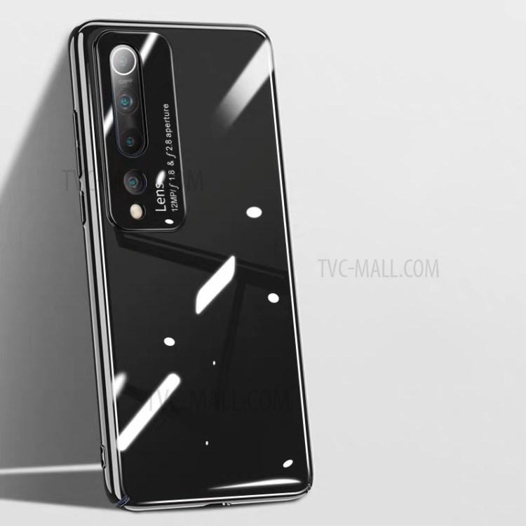 Como Un Espejo Caso Cristal Trasero Híbrido Plástico Templado Superficial Para Xiaomi MI 10 - Negro-1