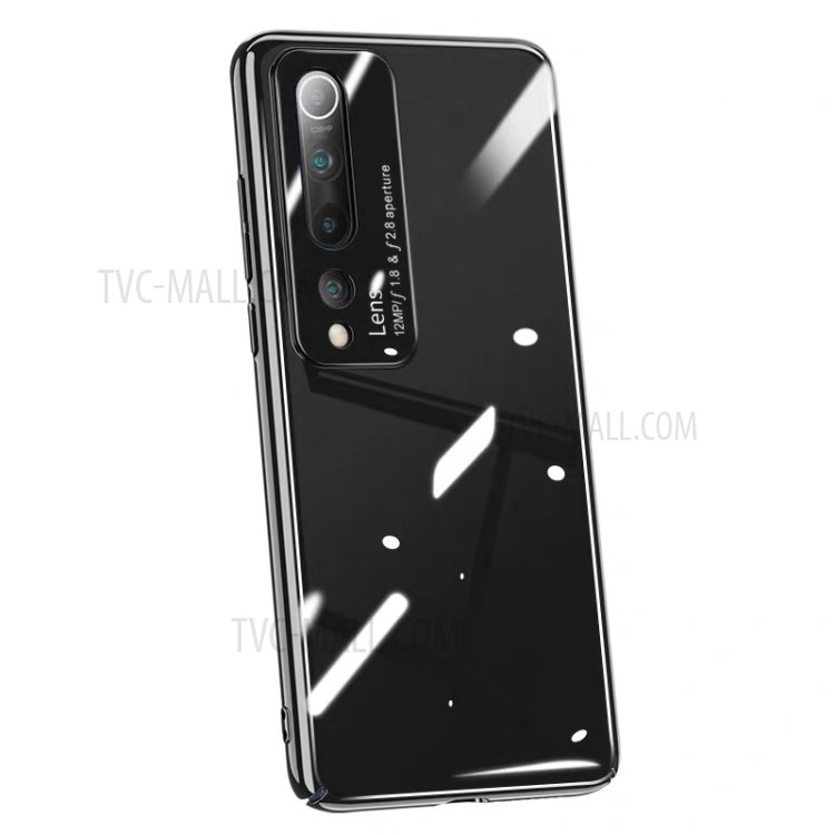 Como Un Espejo Caso Cristal Trasero Híbrido Plástico Templado Superficial Para Xiaomi MI 10 - Negro-2