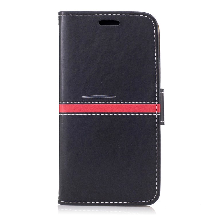 For Xiaomi Redmi 3s Graceful Stitching Wallet Leather Phone Case with Stand - Black-1