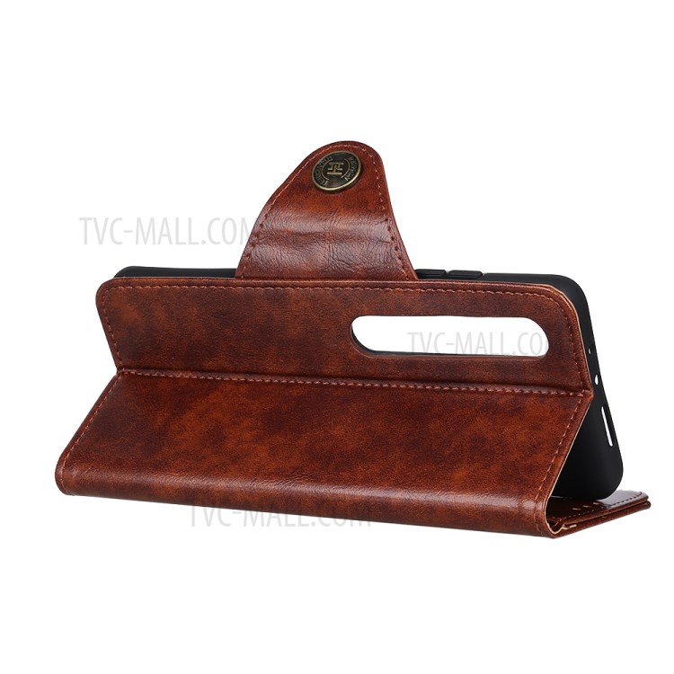 Wallet Stand Flip Leather Case Phone Cover for Xiaomi Mi 10 5G/Mi 10 Pro 5G - Brown-8