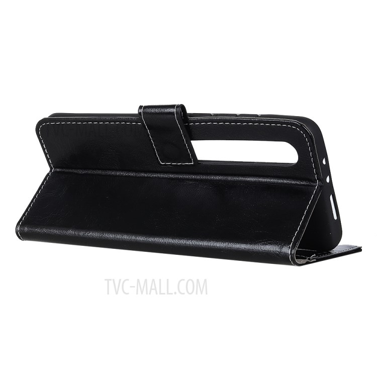 Crazy Horse Wallet Stand Leather Cover for Xiaomi Mi 10/Mi 10 Pro - Black-3