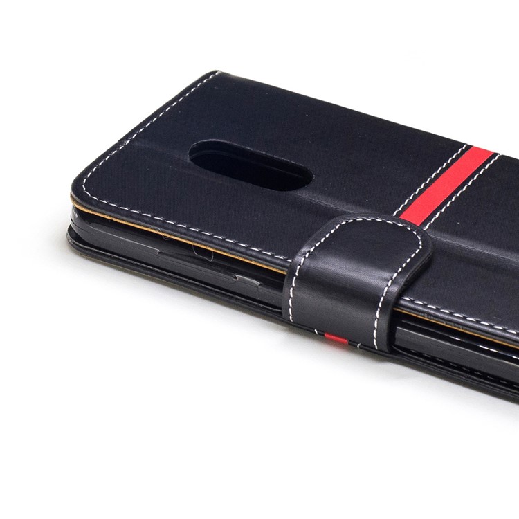Wallet Leather Stand Phone Accessory for Xiaomi Redmi Note 4 with Lanyard - Black-6