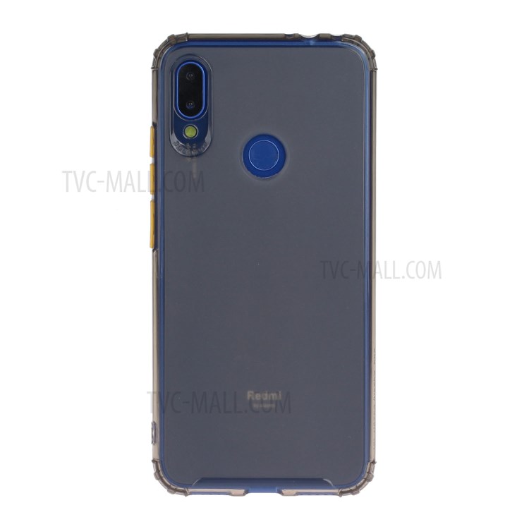 Frosted Shock Resistant TPU Cover for Xiaomi Redmi Note 7/Note 7 Pro (India)/Note 7S - Black-1