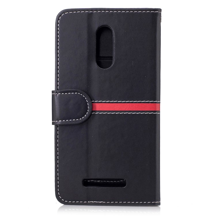 Wallet Leather Stand Phone Case for Xiaomi Redmi Note 3 with Strap - Black-2