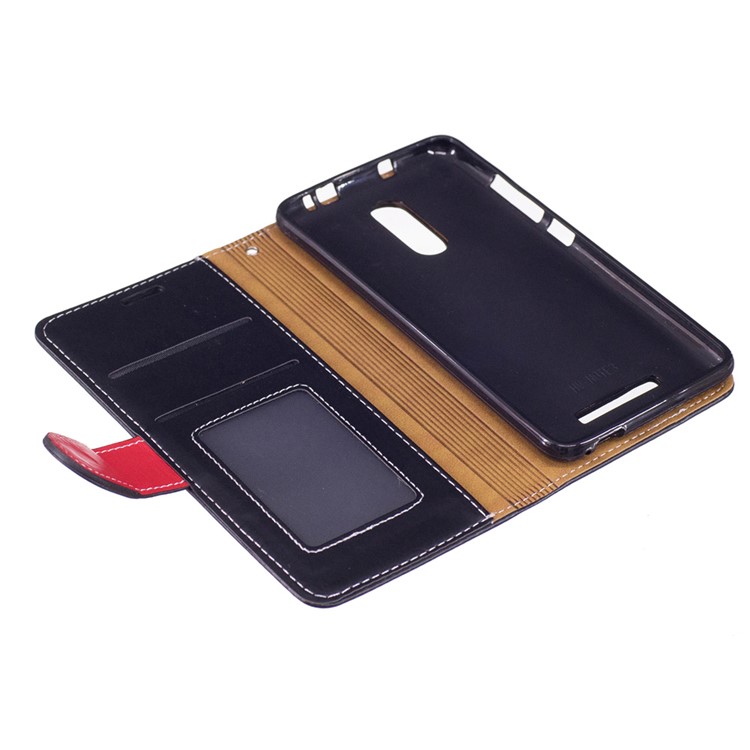 Wallet Leather Stand Phone Case for Xiaomi Redmi Note 3 with Strap - Black-7