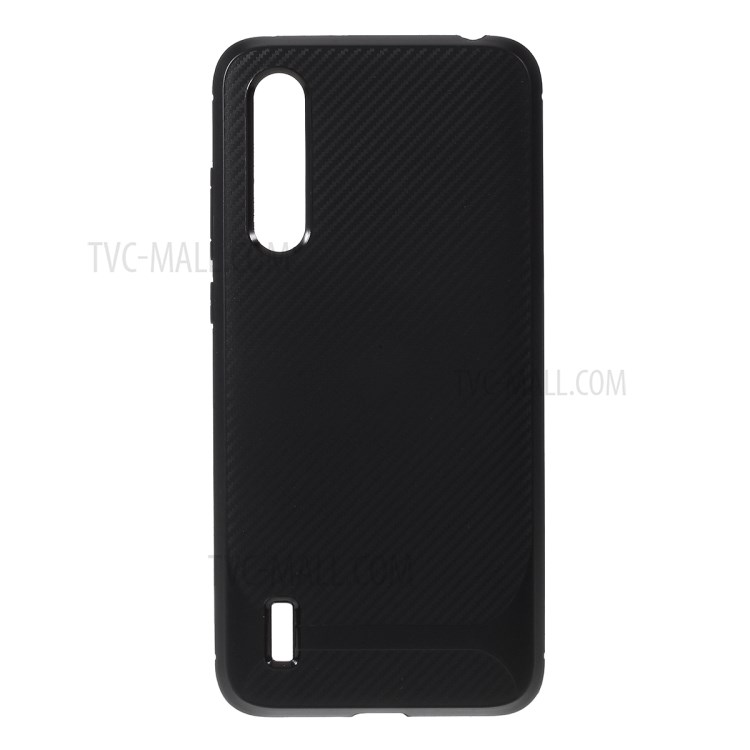Carbon Fiber TPU Back Case for Xiaomi Mi CC9/Mi CC9 Meitu Edition/Mi 9 Lite - Black-1