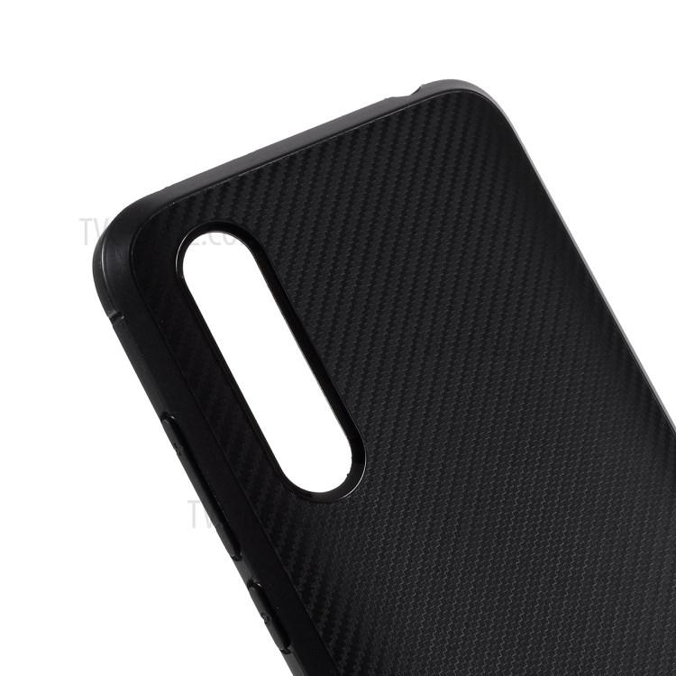 Carbon Fiber TPU Back Case for Xiaomi Mi CC9/Mi CC9 Meitu Edition/Mi 9 Lite - Black-4